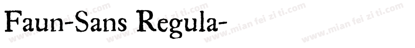 Faun-Sans Regula字体转换
